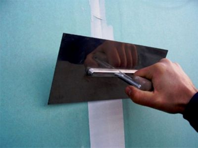 Шпаклевка стыков гипсокартона
